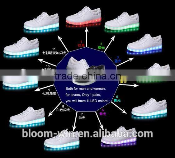 2016 fashion colorful light up shoes women led running shoes
