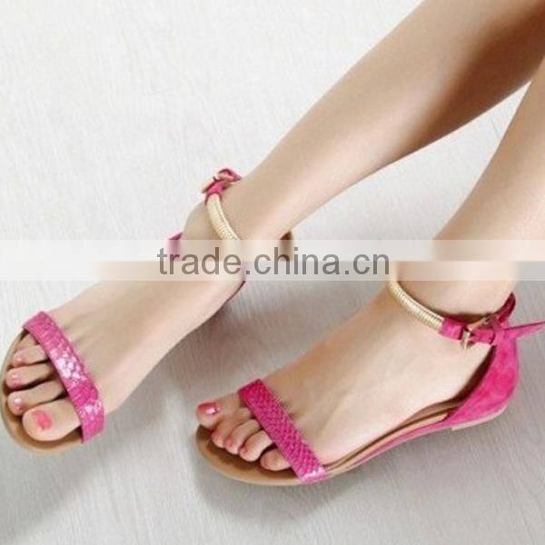 Custom manufacturered china wholesale flat fancy sandals