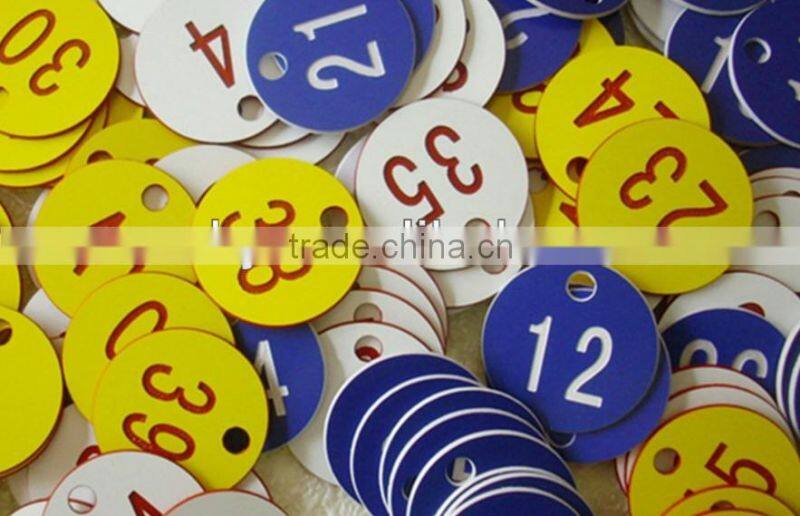 Engraving Color Number Key Tags For Gym Lockers