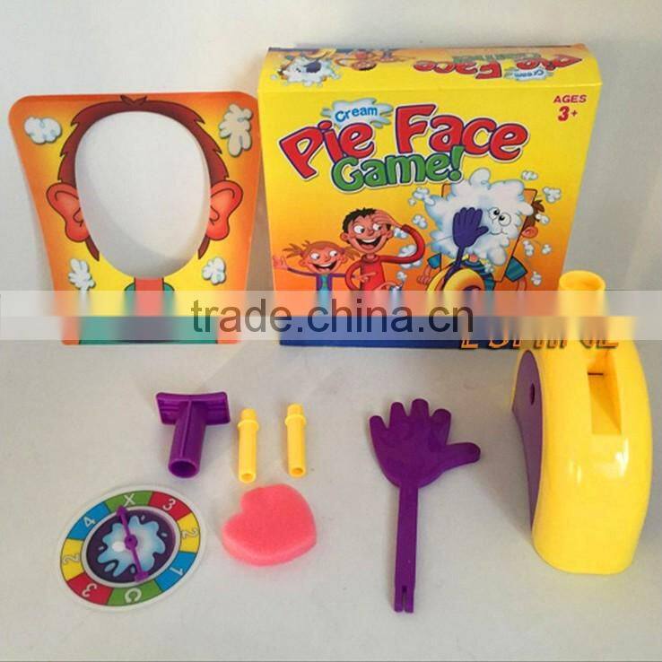 2016 New Rocket Games Pie Face Funny Exciting Plastic Game Toy Running Man Pie Face