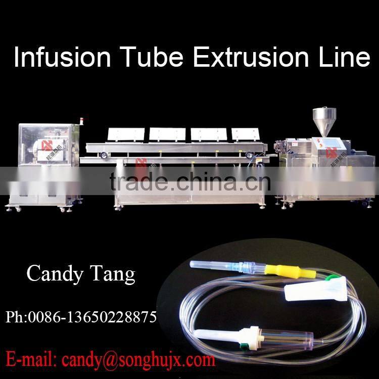 Disposable medical infusion tubing extruder