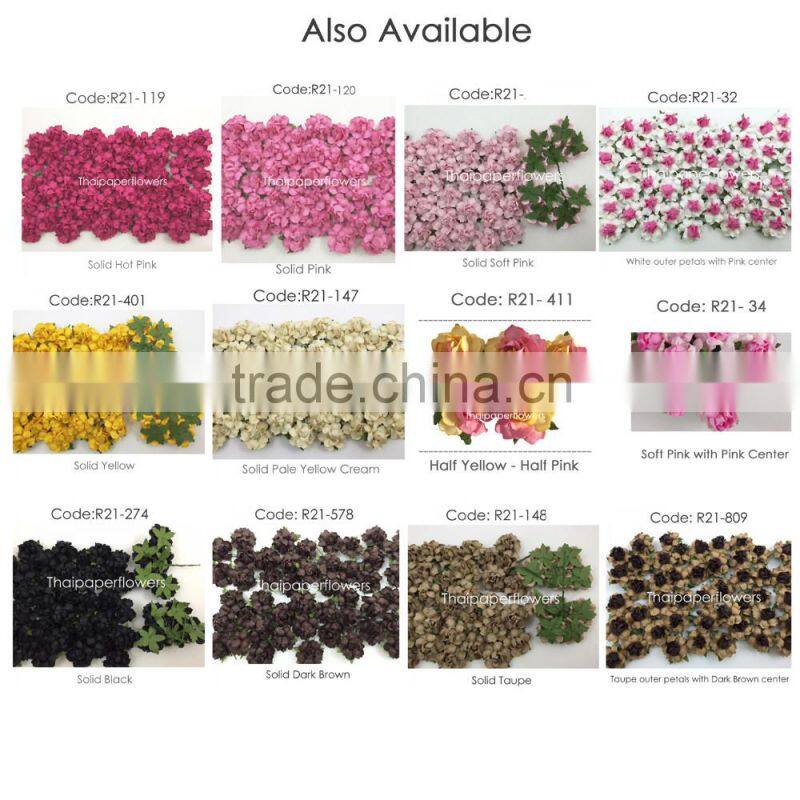 Peach Handmade Mulberry Paper Flower, Wedding Party, Scrap-booking Crafts, Wholesale 21/50