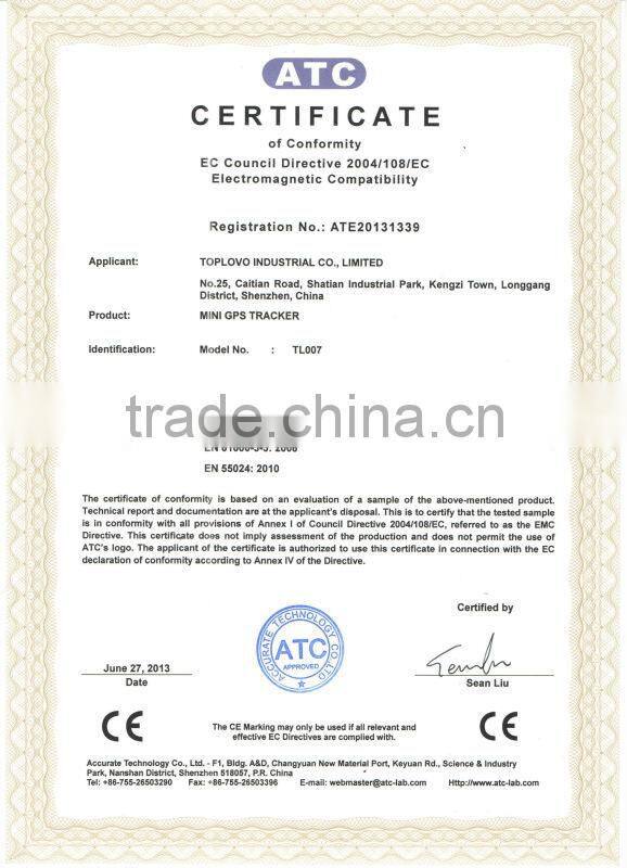 Toplovo Micro GPS Transmitter Tracker