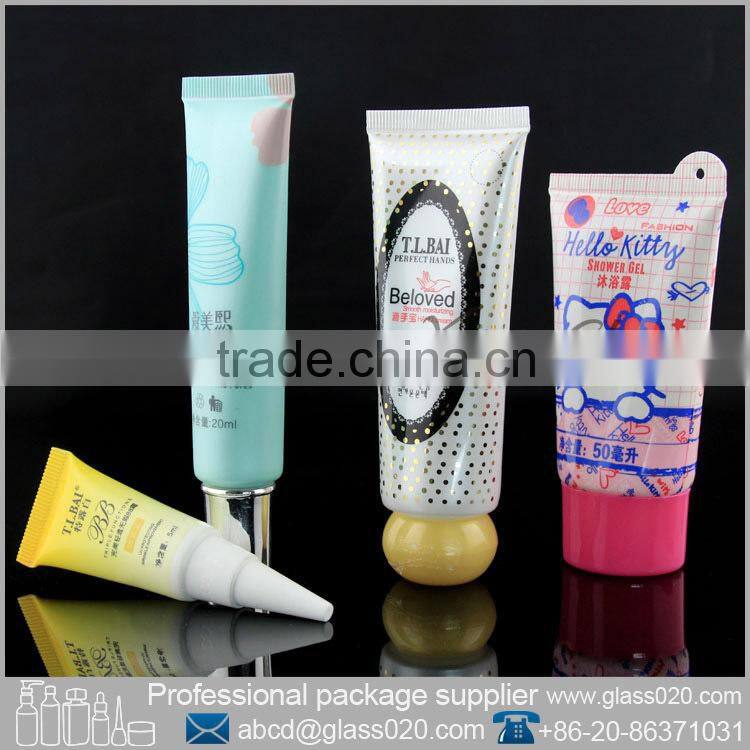 colored plastic tube for cosmetic