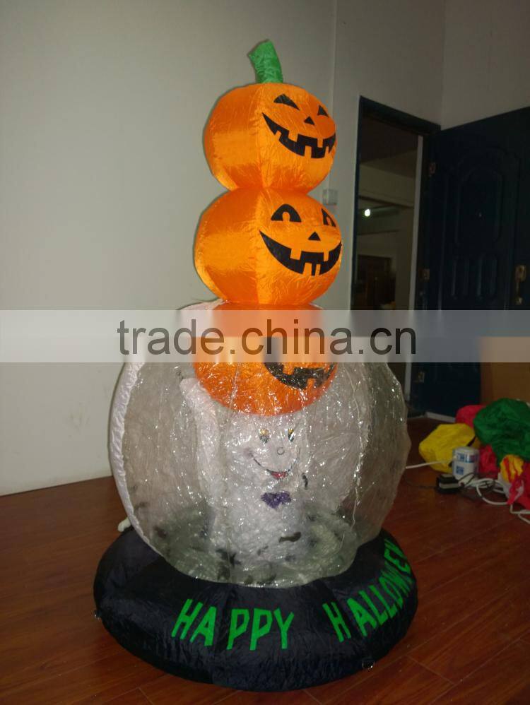DJ-XT-52 Haunted Inflatable Halloween with ghost raise three pumpkins for Commercial Use