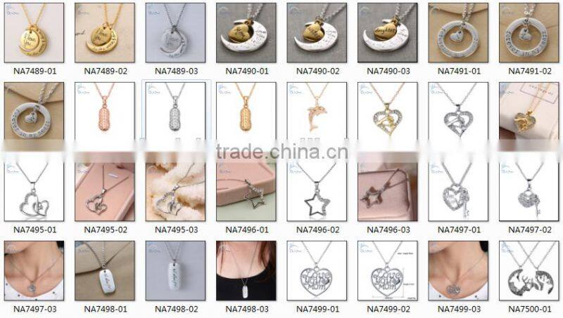 Fashion jewelry round alloy pendant designs