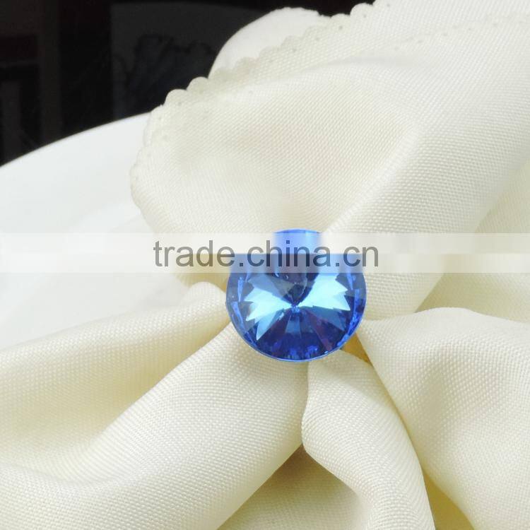 table decoration & accessories type big diamond crystal metal alloy napkin ring