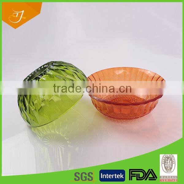 Custom logo Promotional Giveaway Present Glassware Bowl,Diamond Transparent Round Salad Bowl