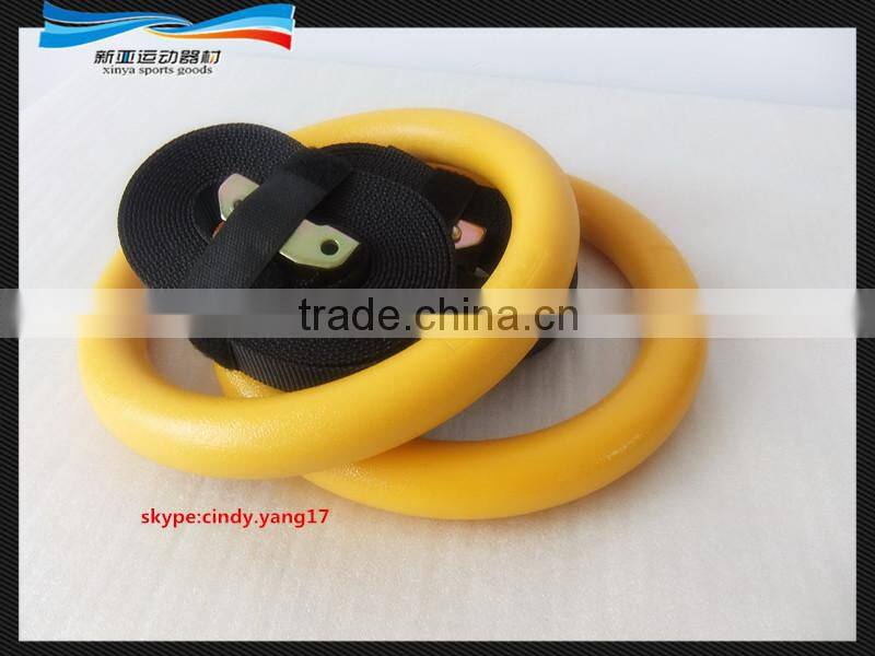 New Gym Ring PC Gym Ring with strap(25mm) 2015 NEW! GYM RING,WOOD RING,OLYMPIC RING