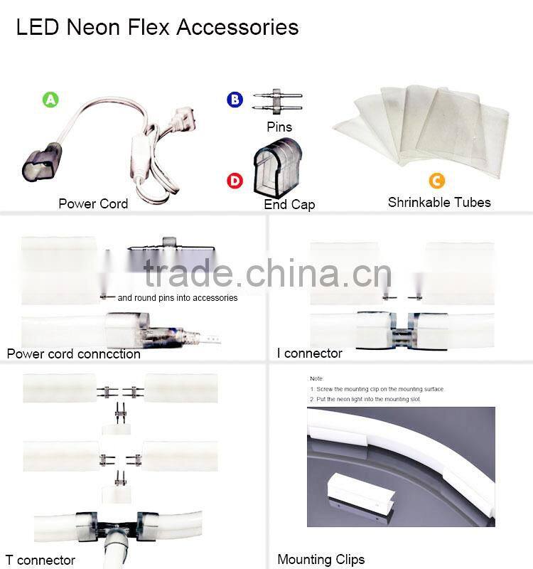 green color 110V 220V high quality led neon light