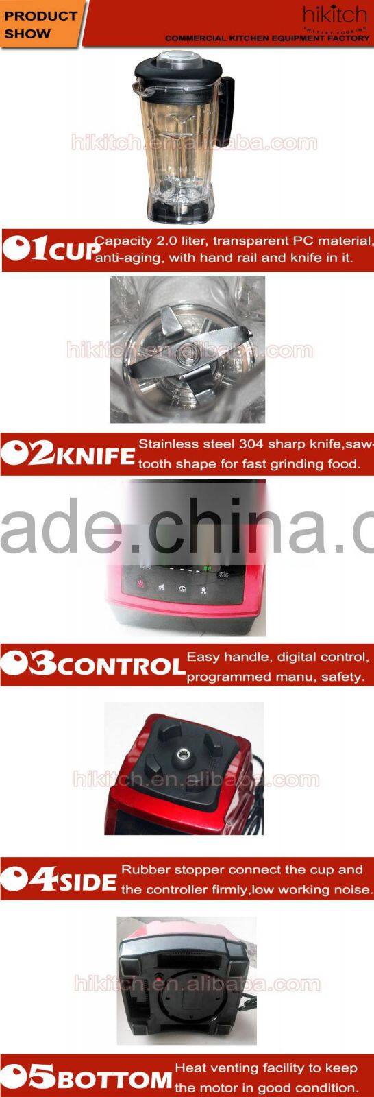 Commercial electric digital 2/2.5/3.6/3.9 liter touchpad food mixer ice fruit blender