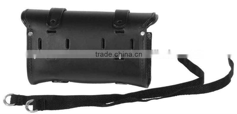 Heavy Duty Leather Motorcycle Tool Bag with Studs