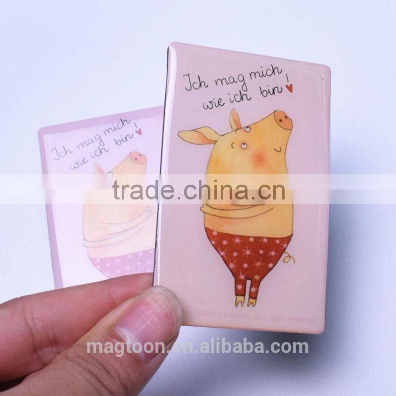 2016 latest lovely cartoon image design decorative epoxy resin fridge magnet
