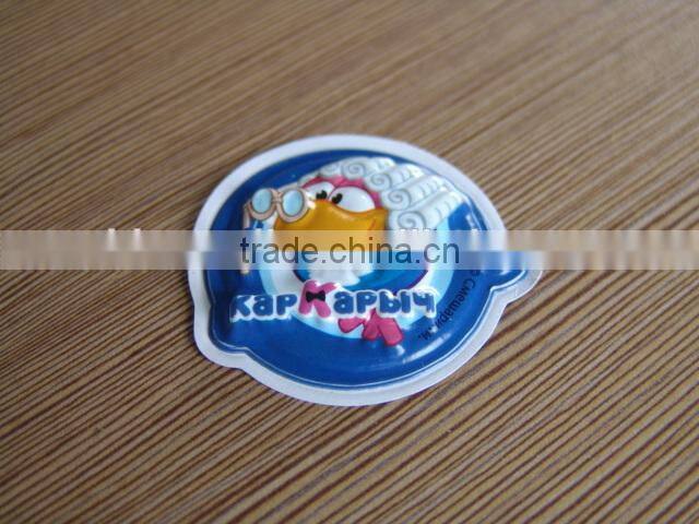 Happy birthday cakes shape kids cute puffy stickers/foam sticker for gift