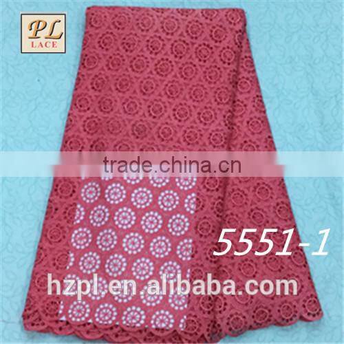 2015 latest used clothing textile embroidery fabric guipure lace