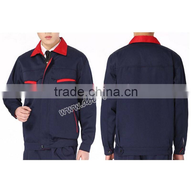 Custom made working clothes unisex industrial wearing workwear fabric 100% with OEM log for wholesale top quality