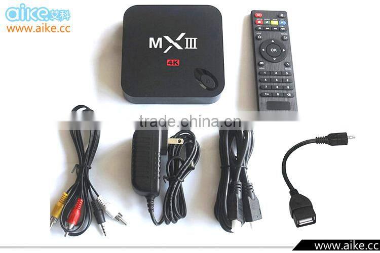 MXIII Amlogic S812 Android TV Box MX3 Quad Core KODI TV Box Android 4.4 Kitkat 4K 2G/8G Set top box MXIII
