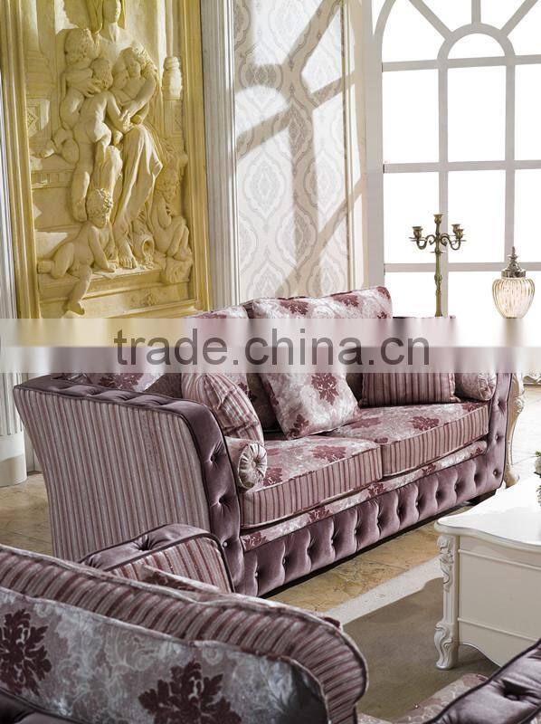 2015 italian new classical fabric sofa set design AL025