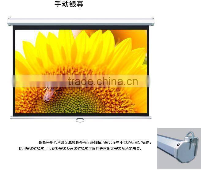 60" Manuel projector screen/ Pull down projection screen