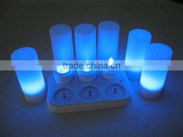 HOT SALE Rechargeable Led multicolor tealights with cups