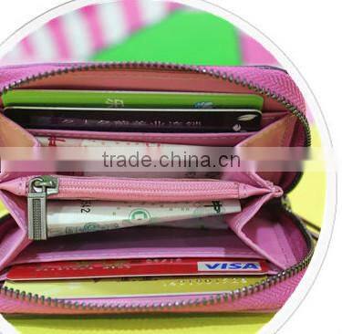 Euro style wallet PU key and coin wallet fashion lady leather wallet