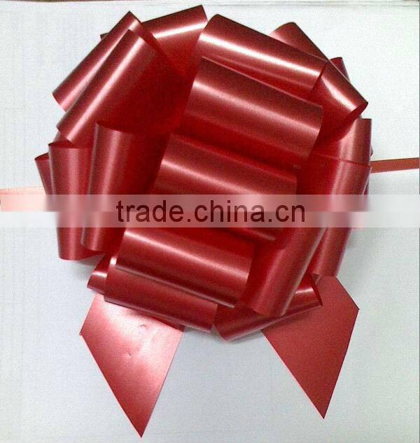 HOT SALE! 5 inch White Plain Poly Gift Packaging Hongkong Pull Bow