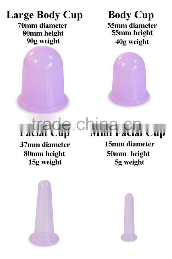 Factory Wholesale high quality Silicone cupping set and silicone massage chinese cupping set