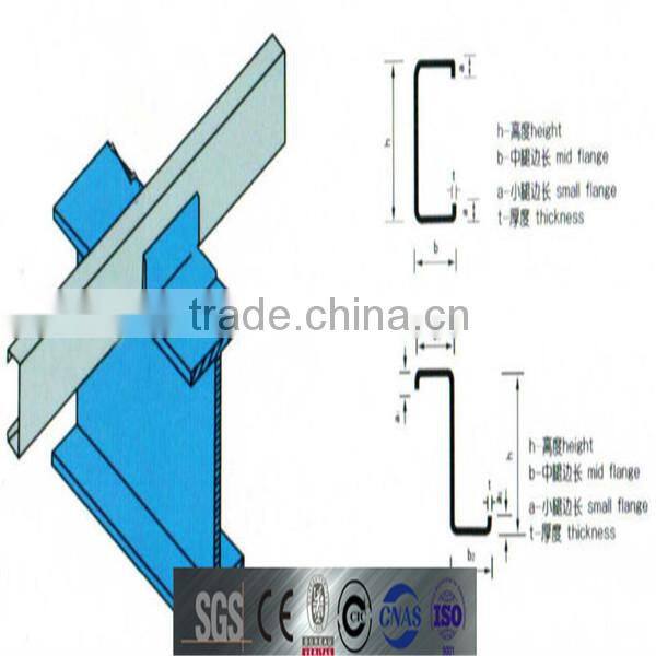 q235 channel bar/hot rolled u channel steel bar, SS400, A36
