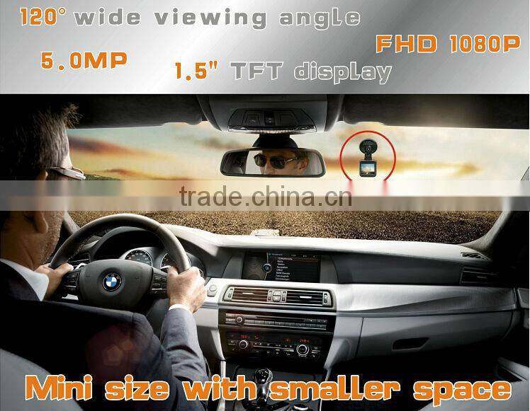 1.5 Inch 1080P Full HD 5.0M Pixel G-sensor Super Mini Hidden Camera Car Black Box