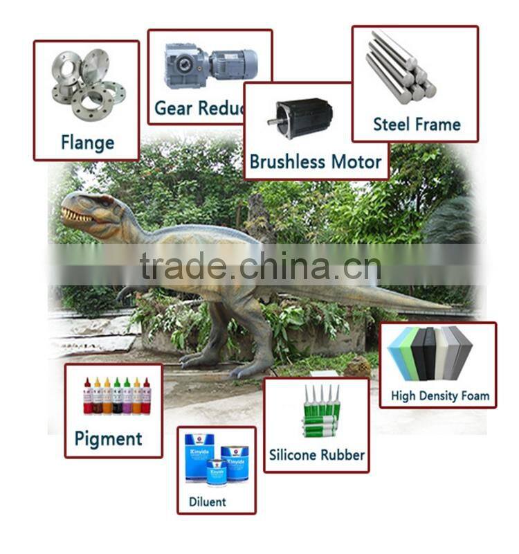 Amusement park robotic dinosaur model