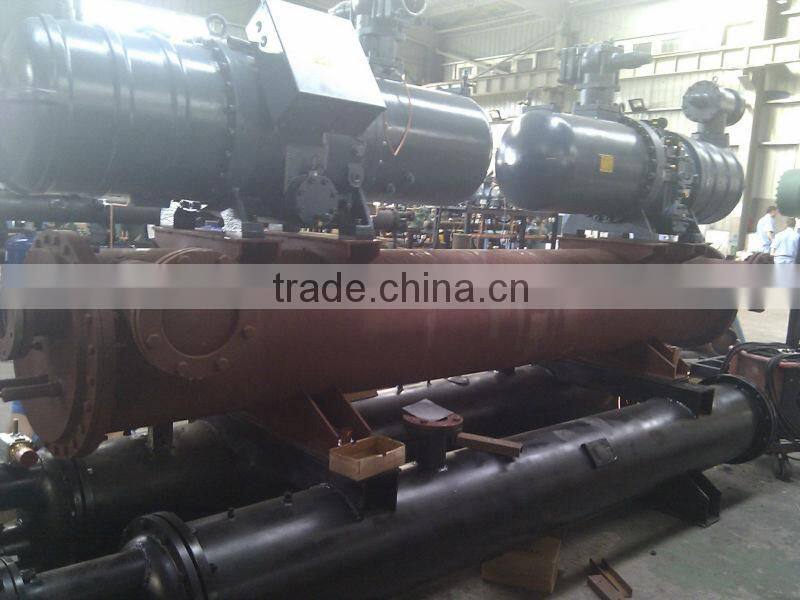 Low temperature water cooled screw freezer chiller