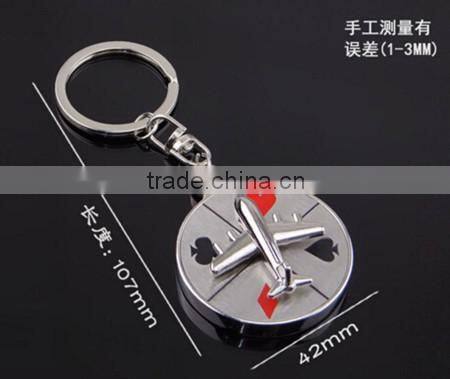 Customized fashion Macao roulette keychain