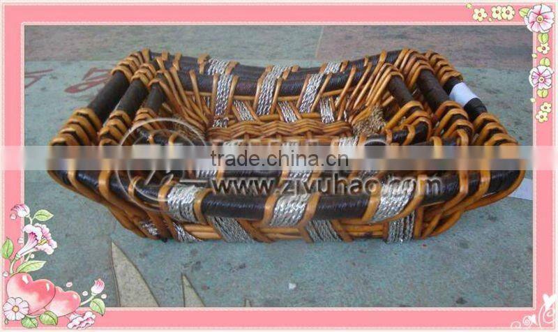 Wholesale 3pcs Willow Rectangular Fruit Baskets