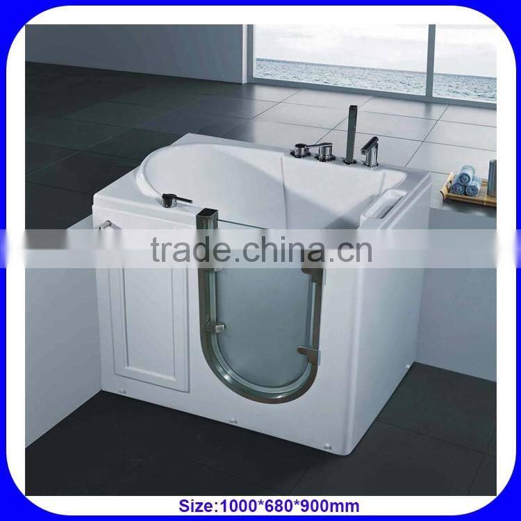 Portable elderly disabled walk in bathtub