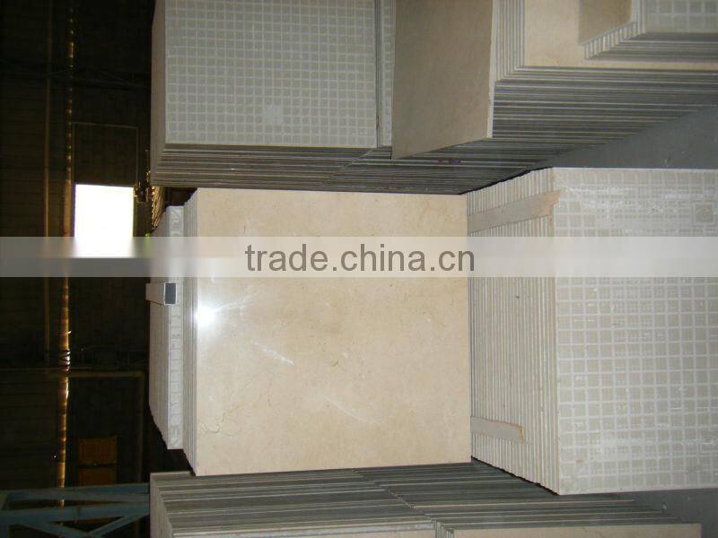 Dark emperador and ceramic composite tiles