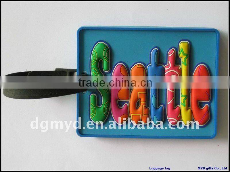 Beautiful and special 3D Soft pvc craft luggage tag