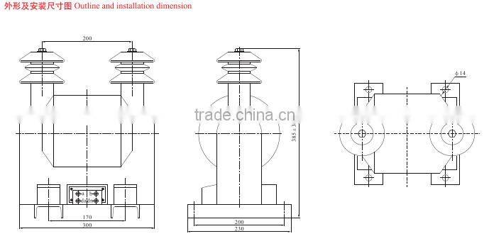 JDZ(J)-10GY 10KV 11kv Single phase Outdoor type Voltage /Potential transformer