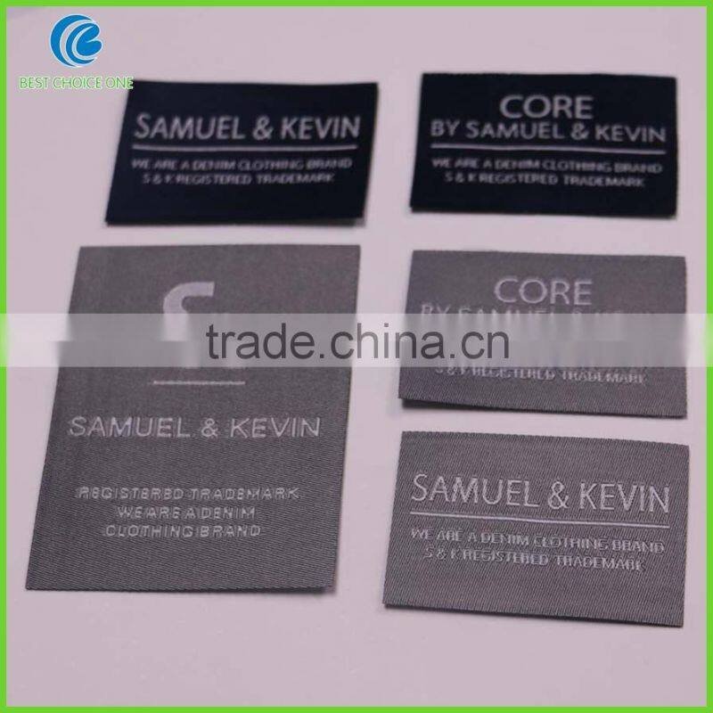 Factory Wholesale Custom Polyester Damask Woven Labels for Clothing