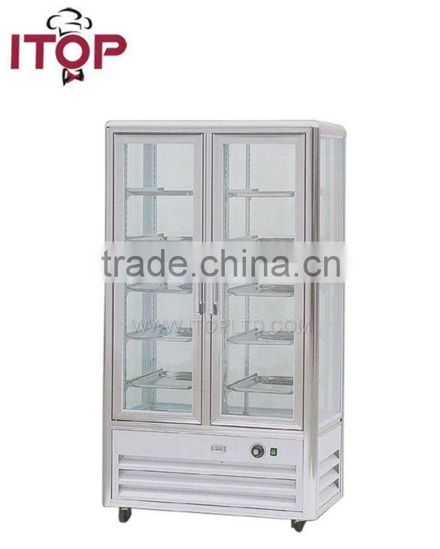 50 degrees Celsius Quadrilateral Warmer glass display showcase