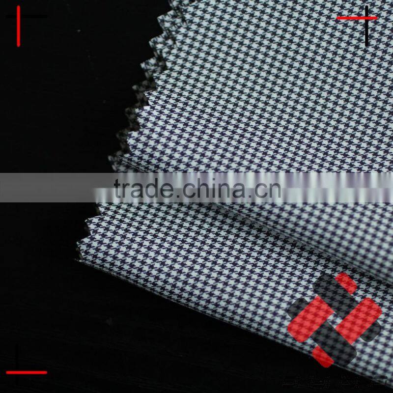 polyester bird plaid pattern pongee yarn dyed shirt fabric
