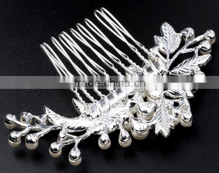 Fashion Wedding Bridal Bride Rhinestone Pearl Hair Comb Accessories Jewelry Head Piece Hair Pins 2016