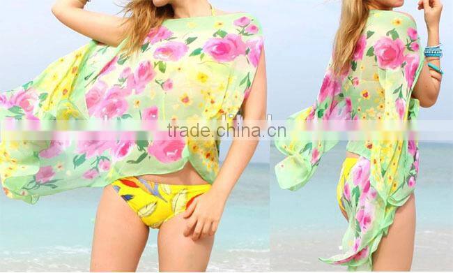 Perfect floral wholesale bikini sarong beach pareo