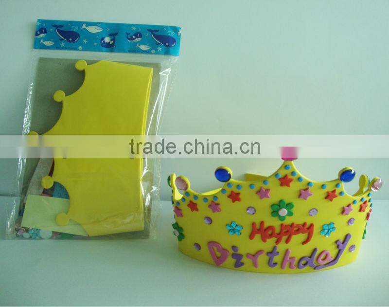 Diy eva sticker EVA foam hats for kids decoration