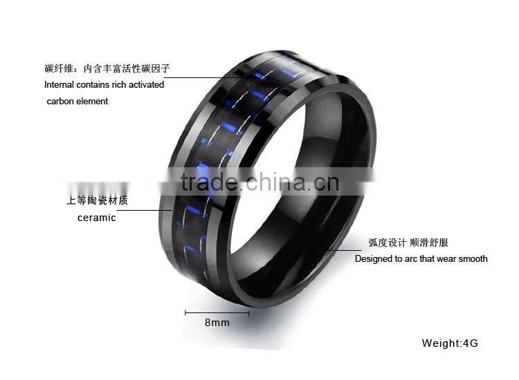 KSTONE Men's Jewelry fashion jewelry High Quality Black Ceramic Ring