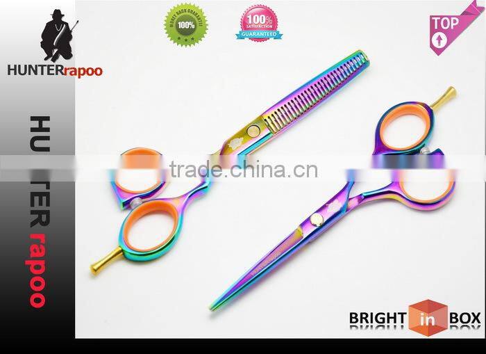 Professional Rainbow Color Hair Thinning Scissor 5.5inch,right hand used barber shear