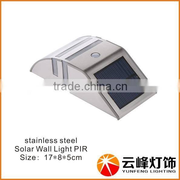 New patent 3 SMD LED solar wedge light PIR solar led outdoor wall light solar led outdoor wall light
