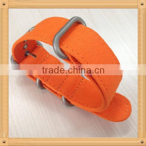 High quality zulu ring 1 piece canvas wrist watch strap