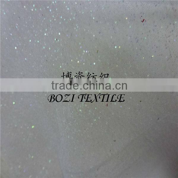 glitter organza fabric for garment accessory
