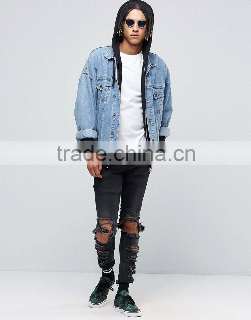 wholesale low price with hood and pocket 100% cotton silk-screen logo men black full zip good quality ninja hoodie