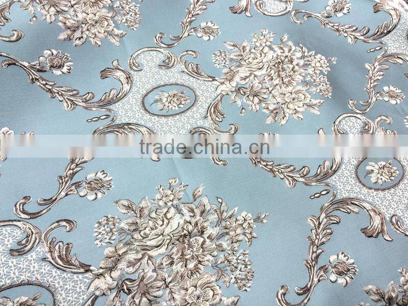 High quality fabric with high density satin 3D embossed jacquard fabrics with wide width